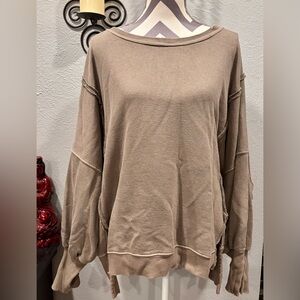 LIKE NEW - Free People Camden Sweatshirt Distressed